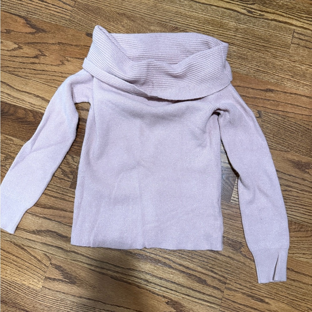 Leith Light Pink Cowl Neck Sweater